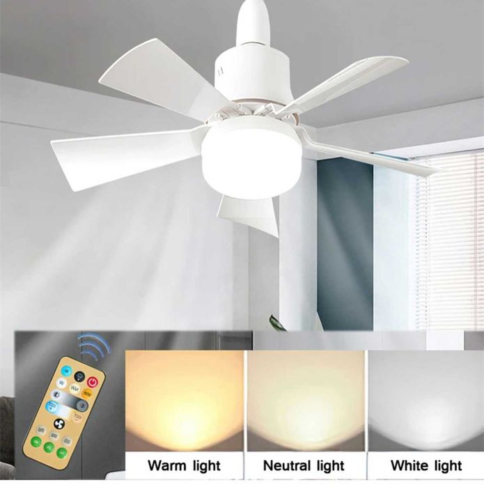 Wentylator sufitowy z lampą