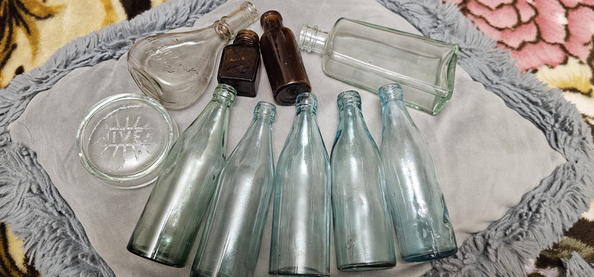 Butelki przedwojenne zestaw 10 sztuk