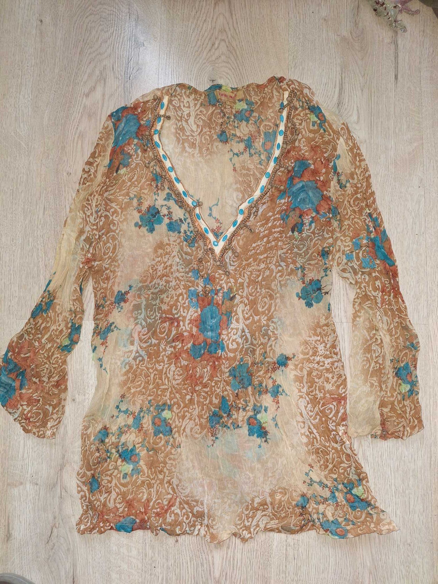 Bluzka boho indyjska z żorżety