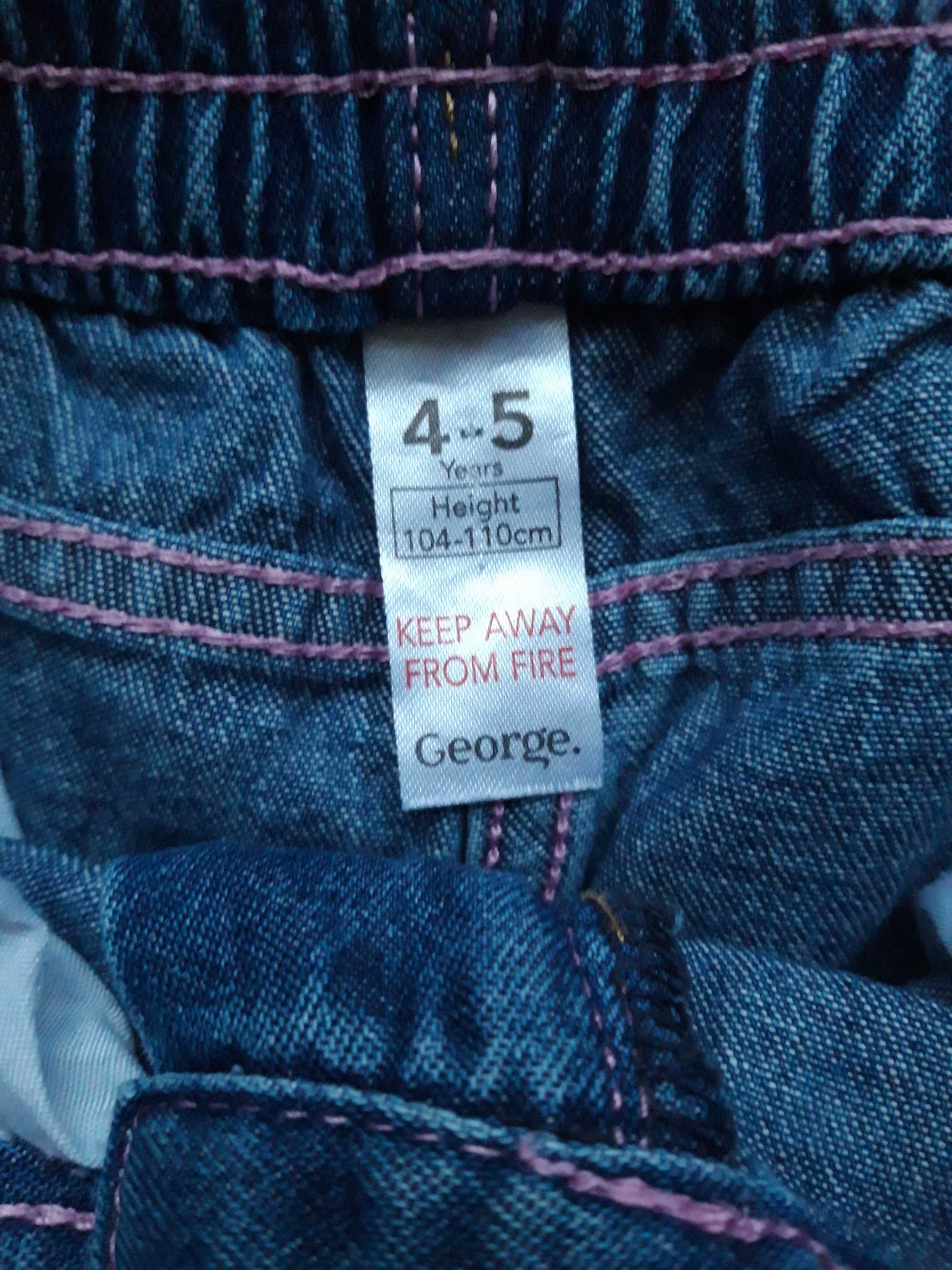 GEORGE rozm 104 110 jeans jeansy dla dziewczynki