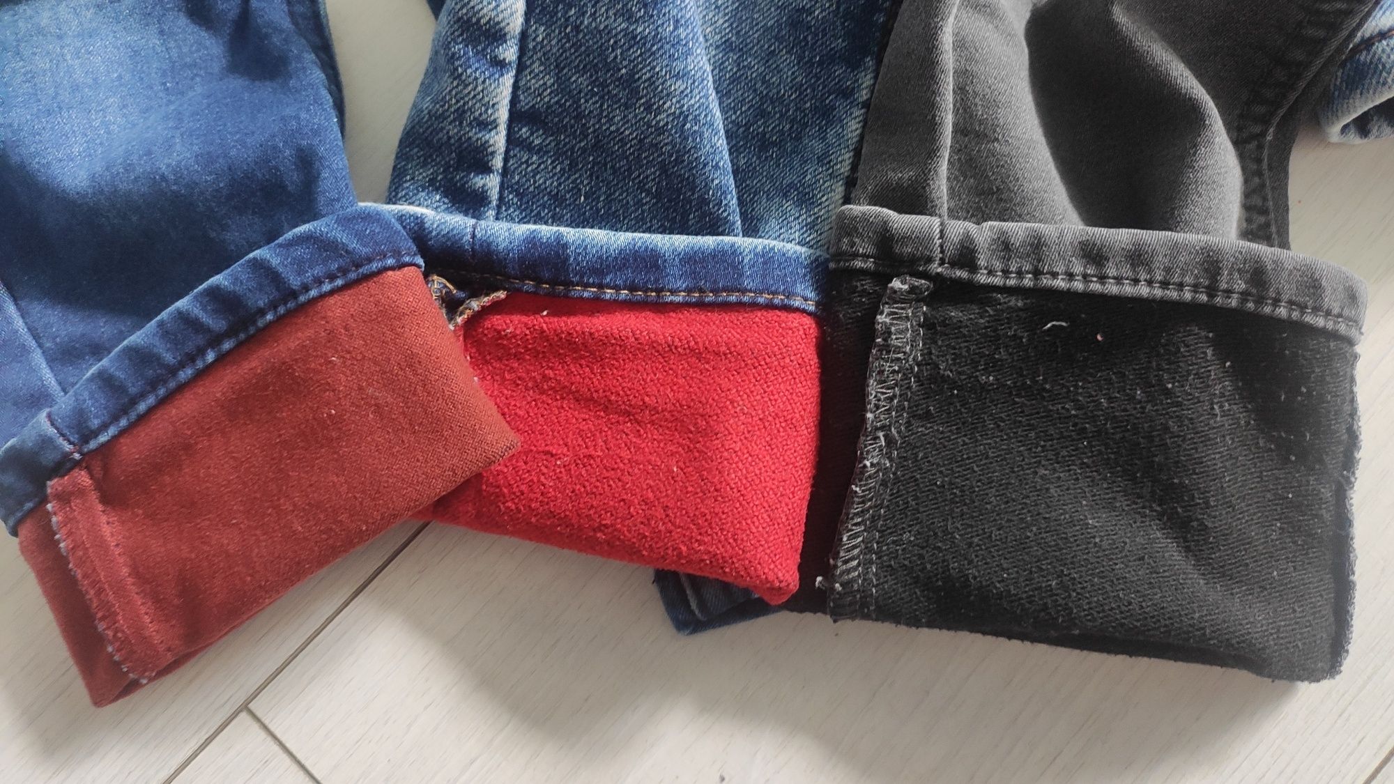 Теплые утеплённые джинсы на подкладке