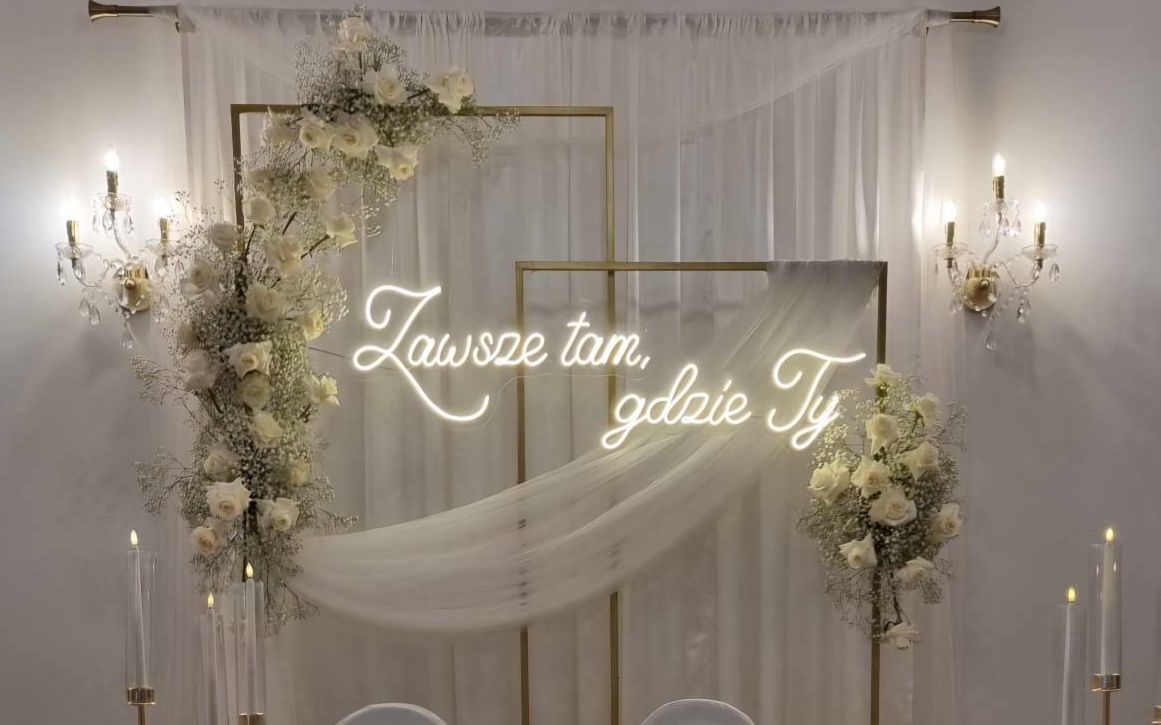 Napis led Chrzest Święty z gołębiem ledon neon