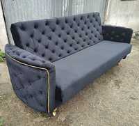 sofa z bokami kanapa głęboko pikowana funkcja spania rozkładana SALON