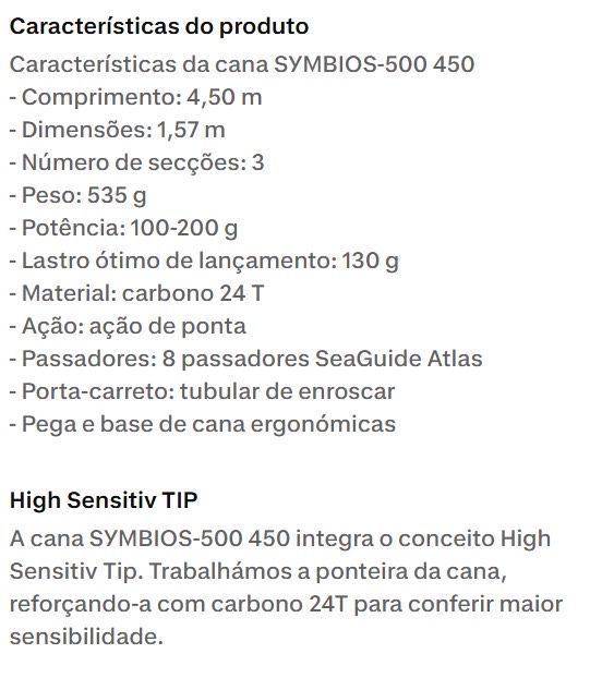 Cana de Pesca no Mar SYMBIOS 500