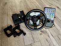 Kierownica Saitek Farm Sim + pedały + panel boczny Logitech