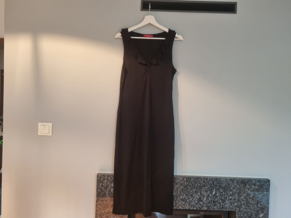 Czarna Sukienka L 40 MEXX długa suknia sukieneczka elegancka wizytowa