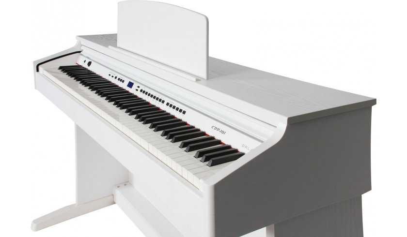 ORLA CDP 101  Pianino Biały Mat + ŁAWKA + Słuchawki | ZESTAW
