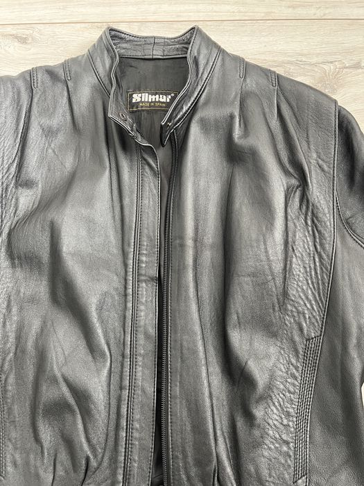 Шкіряна куртка бомбер