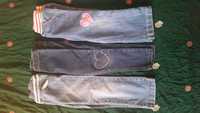 spodnie jeansy dziecięce dla dziewczynki x3 zestaw roz. 104 Urocze :)