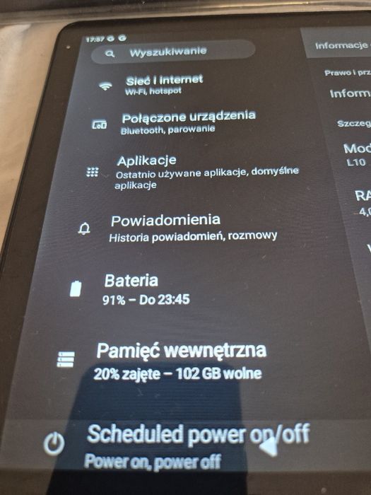 Tablet Tab 15 Lite 11'' Cali HD Android 14 WiFi 5G 128/4GB