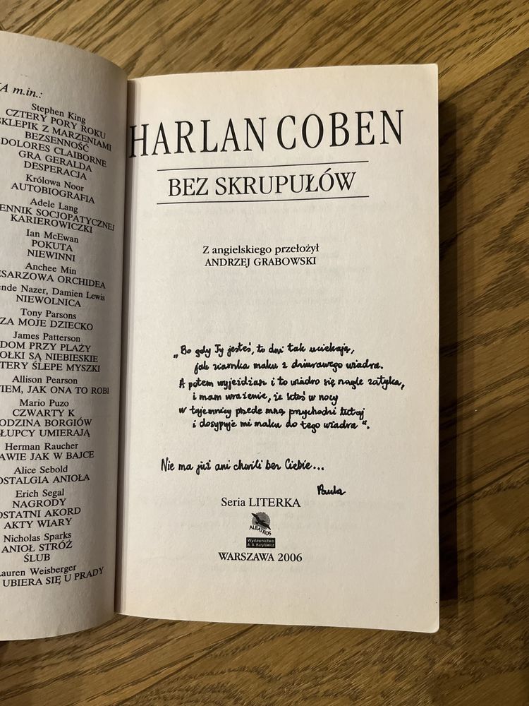 Seria książek Harlan Coben, Ken Follett