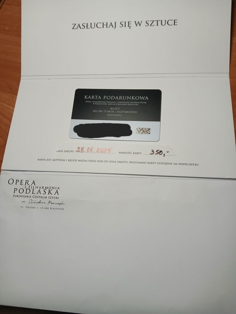 Voucher 350 zł do Opery i Filharmonii Podlaskiej do 27.05.2026