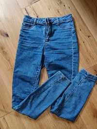 Jeansy damskie skinny fit granatowe S