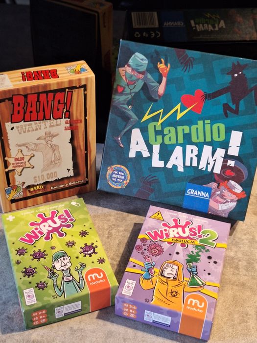 Zestaw gier. Bang, Cardio Alarm, Wirus