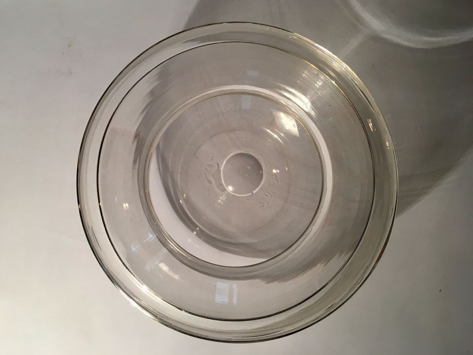 VASO/AQUÁRIO - vidro - antigo - 19 x 19,5 cm/s - 1150 g