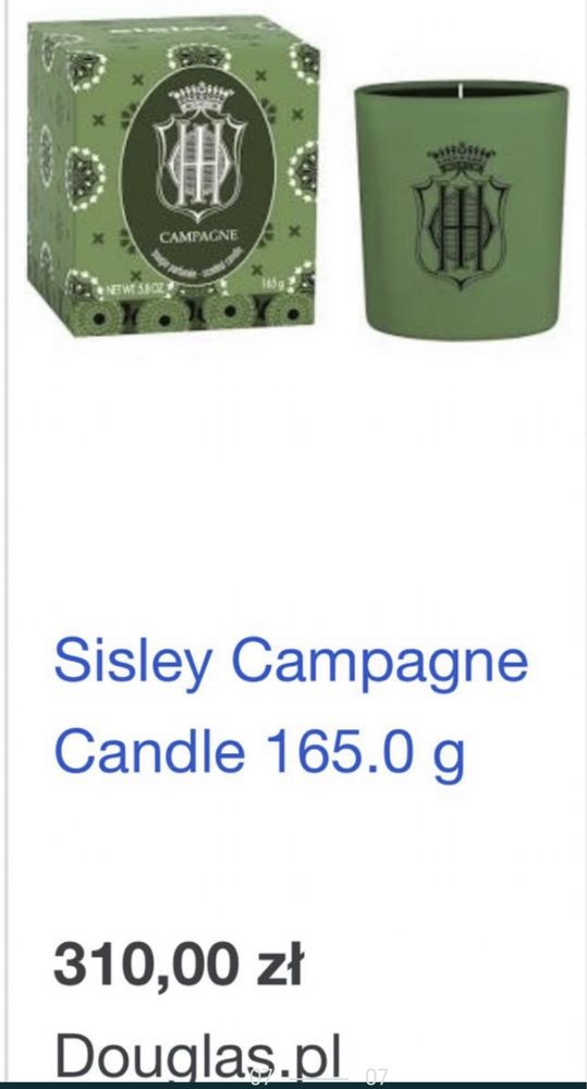 Sisley Paris Campagne Candle Świeca - Douglas