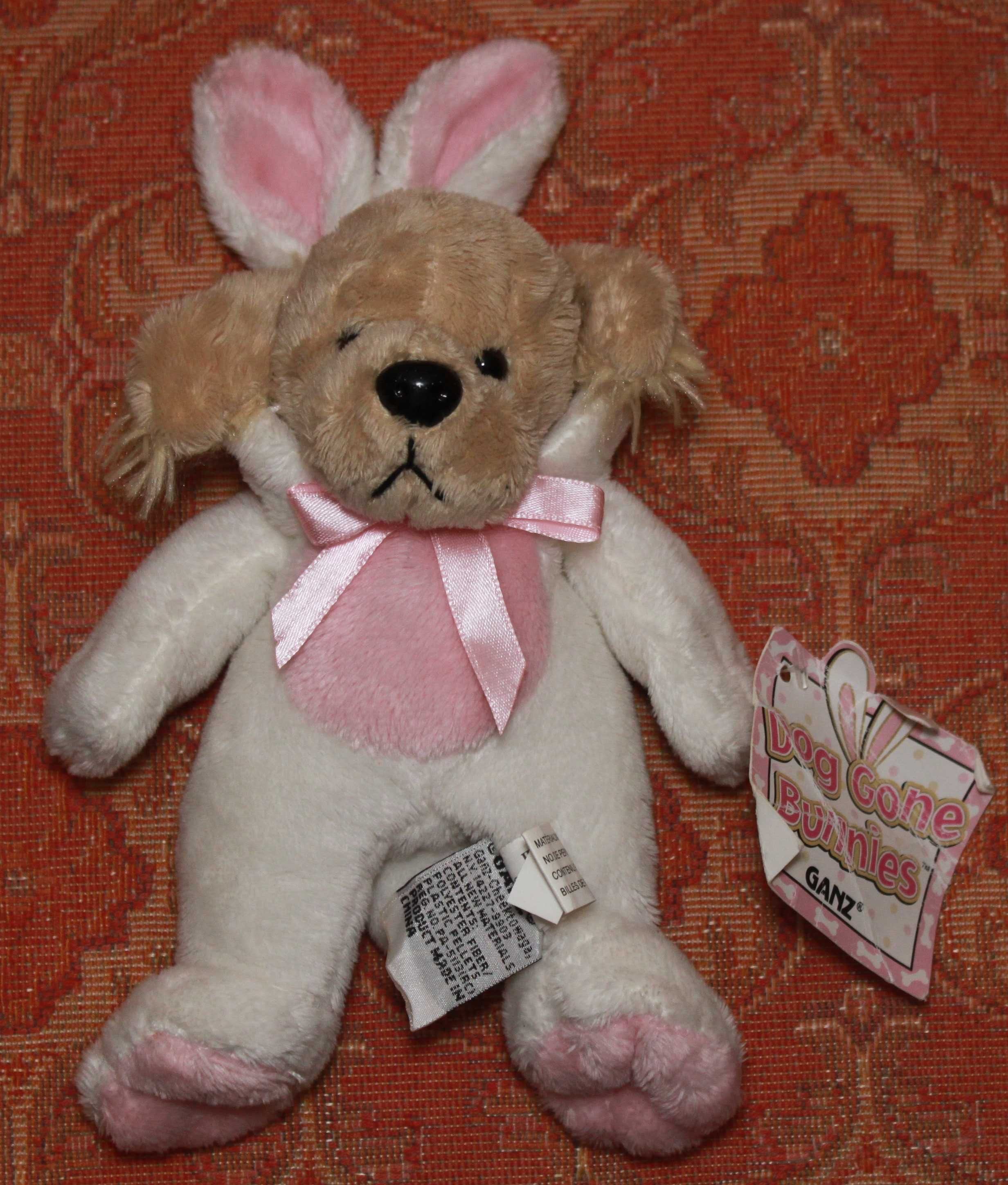 Мягкая игрушка Щенок собака в костюме кролика 21см.