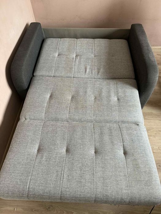 Sofa dwuosobowa szara