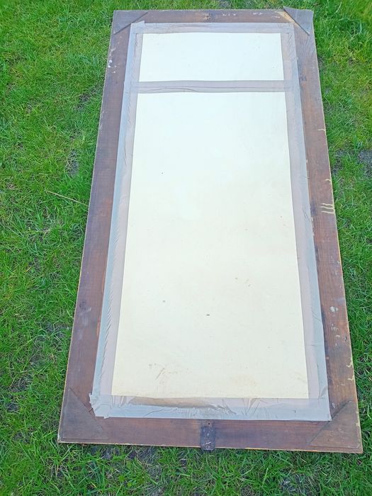 Stare, lustro w złotej, rzeźbionej ramie - 140x70.