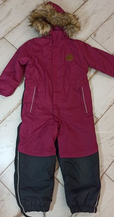 Kombinezon zimowy 110/116 dla dziewczynki ciemnoróżowy