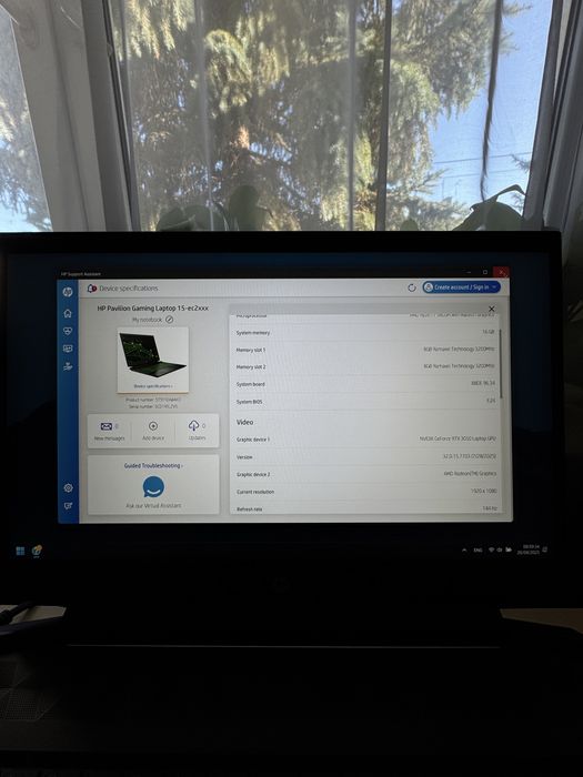 HP Pavilion Gaming 15 Ryzen 7/RTX 3050/144HZ