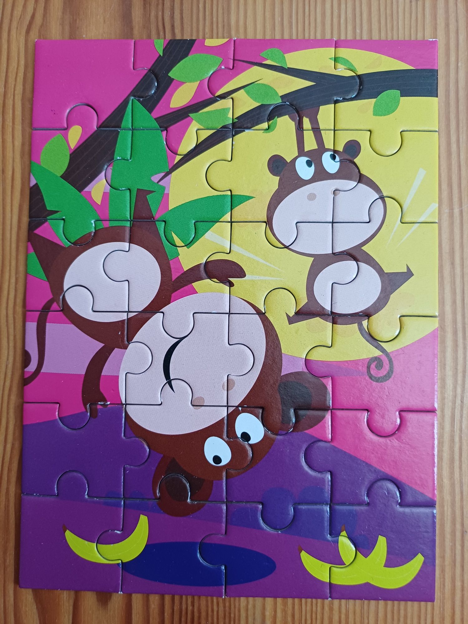 4 Puzzles coloridos 24 peças de animais