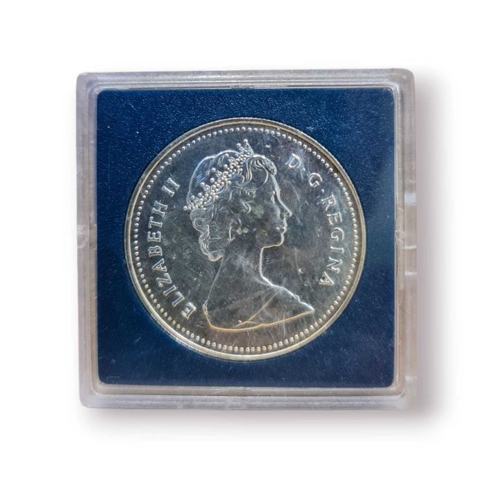 Moeda Canadá 1989 – “Fleuve Mackenzie River” – 1 Dollar Prata 0.500