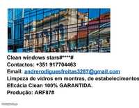 Limpeza de vidros em Montras, de estabelecimentos. Clean Windows STARS