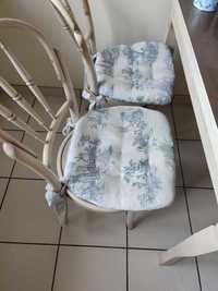 Cztery poduszki na krzesła i roleta rzymska z Dekori