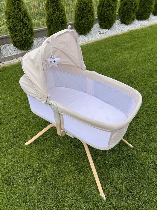 Lionelo Malin Evo łóżeczko, kołyska 3w1 sand beige