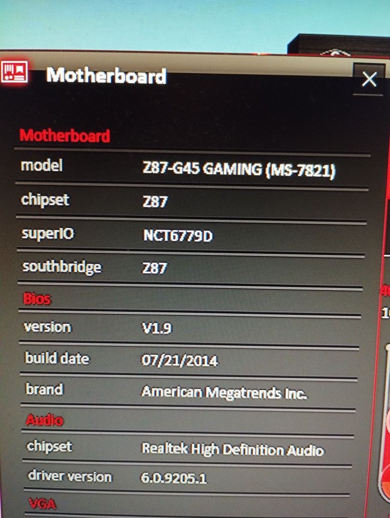 Motherboard MSI + i5 4670K