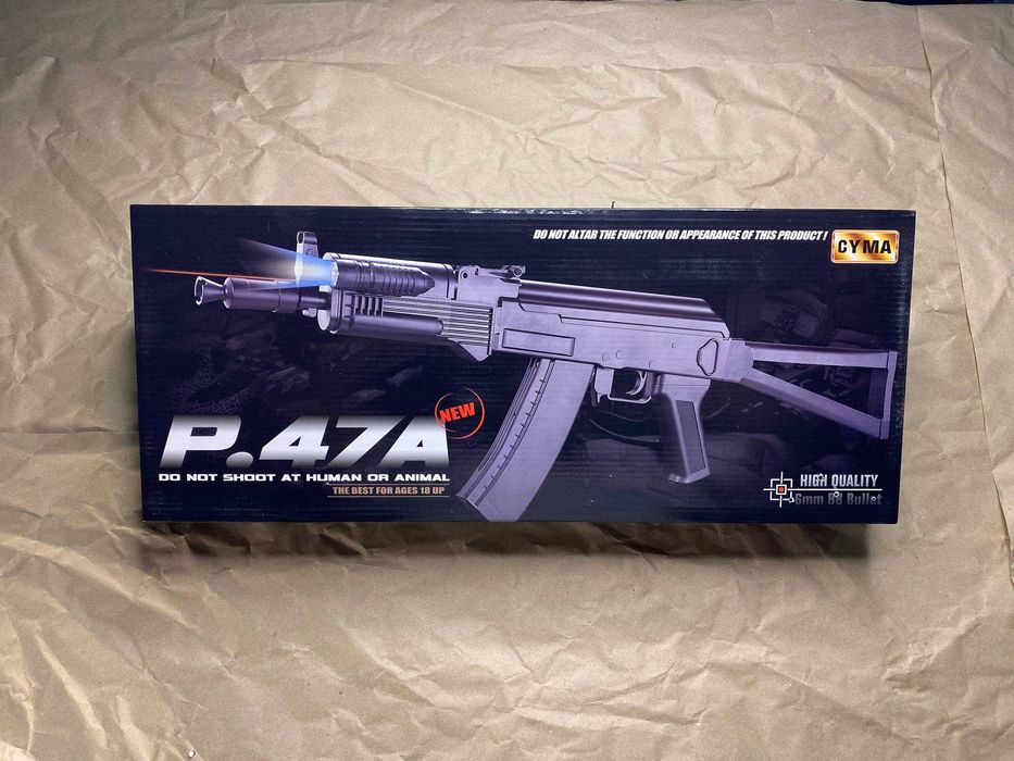 Автомат АК105 Cyma P47A Original – іграшкова, з лазером і ліхтариком