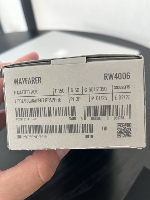 Ray-Ban Wayfarer RW4006 — оригінал, поляризовані лінзи, Matte Black