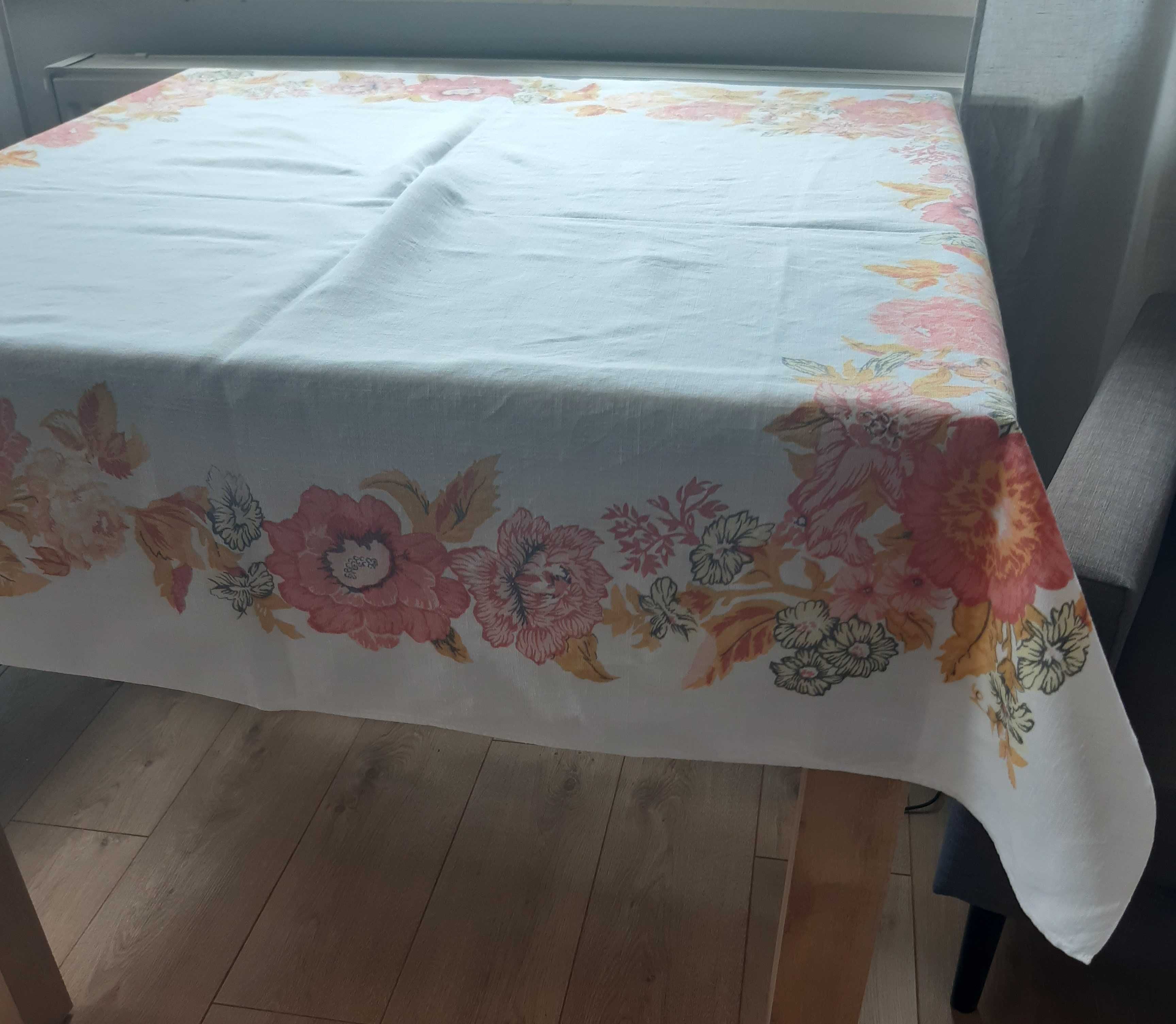 Obrus vintage peonie