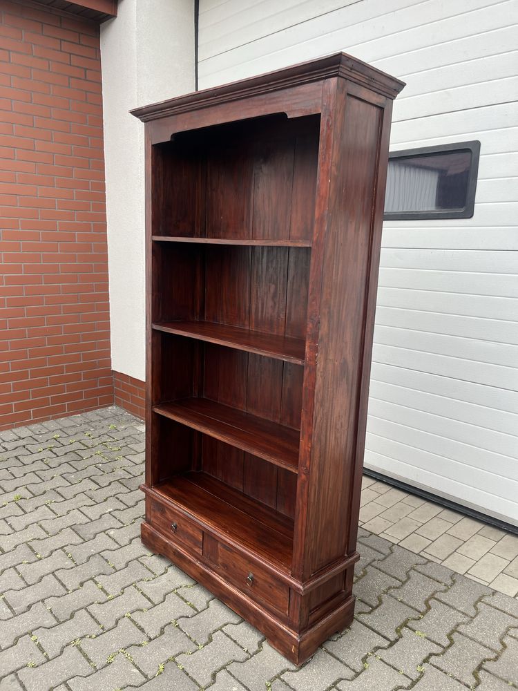 Regał tekowy - meble kolonialne, palisander indyjski