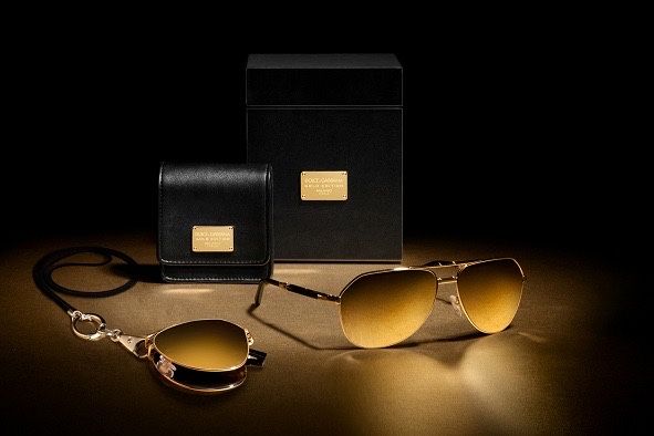 Золотые солнцезащитные очки DG Dolce Gabbana