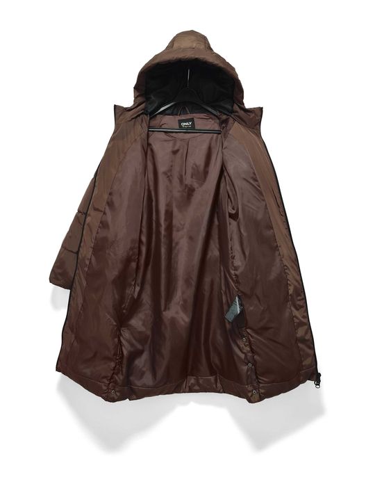 Płaszcz Kurtka Parka Z Kapturem Pikowana Ocieplana Puffer Only |R. S