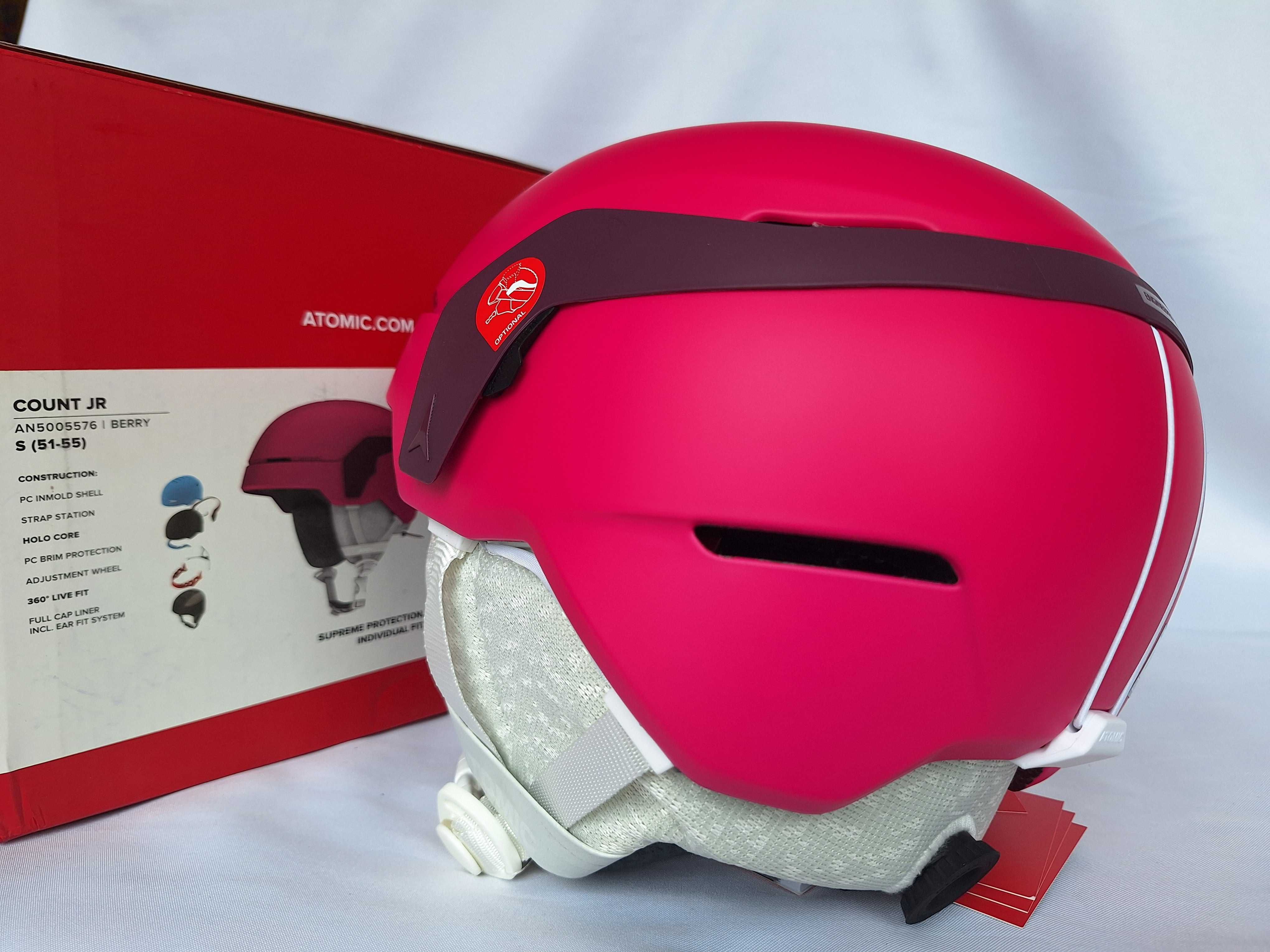 Kask narciarski dziecięcy Atomic Count Jr Berry S 51-55cm