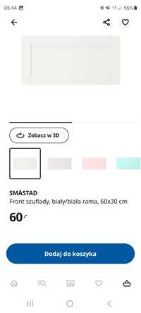 Nowe front do szuflady smastad biały rama