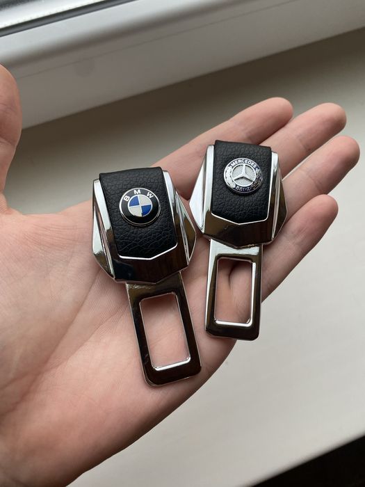 Заглушки ремня безпеки з логотипами марки авто BMW,AUDI,MERSEDES,TESLA