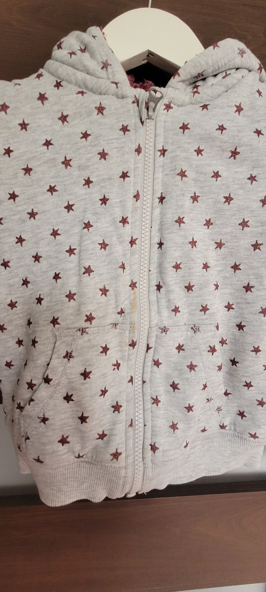 Bluza z kapturem ciepła podszyta futerkiem Lupilu rozmiar 98/104