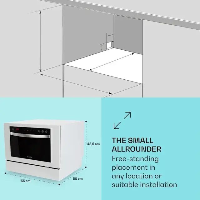 Посудомийна машина з Німеччини KLARSTEIN Havasia UV 6 10041828