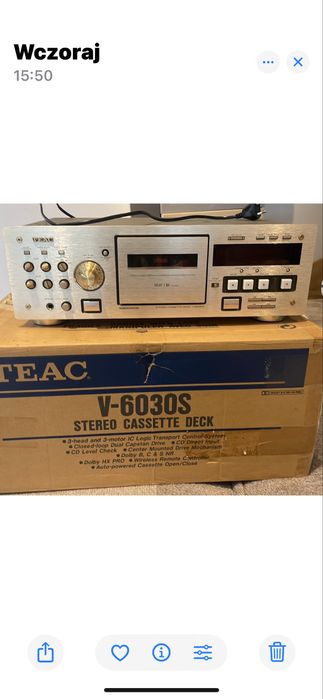 Magnetofon kasetowy teac v6030s