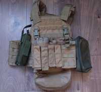 Kamizelka Plate Carrier z ładownicami, Dark Earth