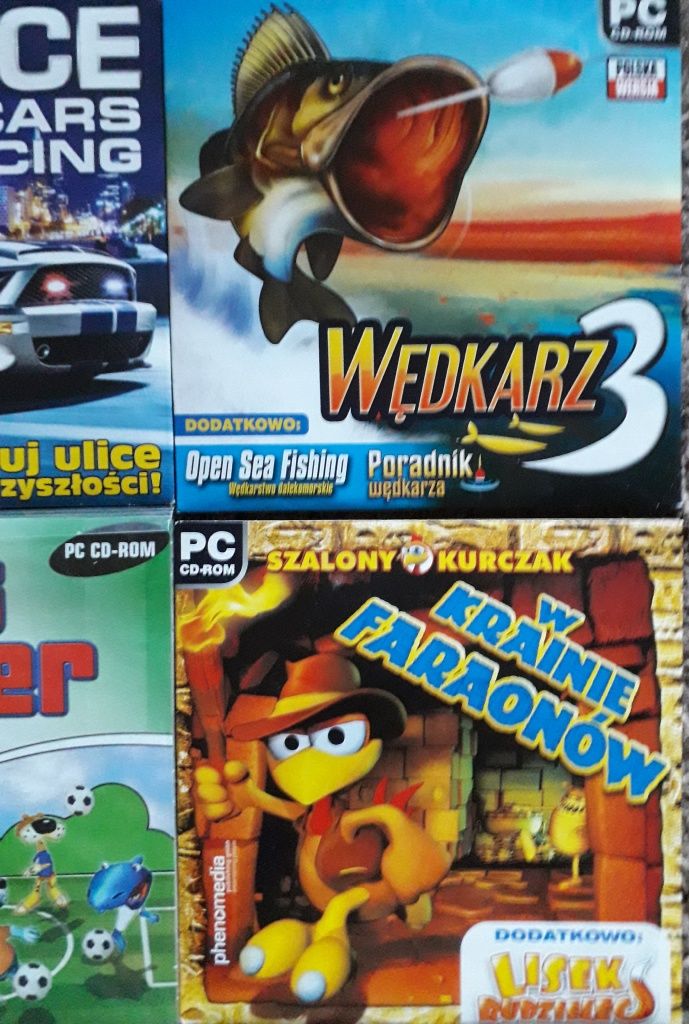 Gry pc Wędkarz 3, Szalony kurczak,  Pet soccer,  Police