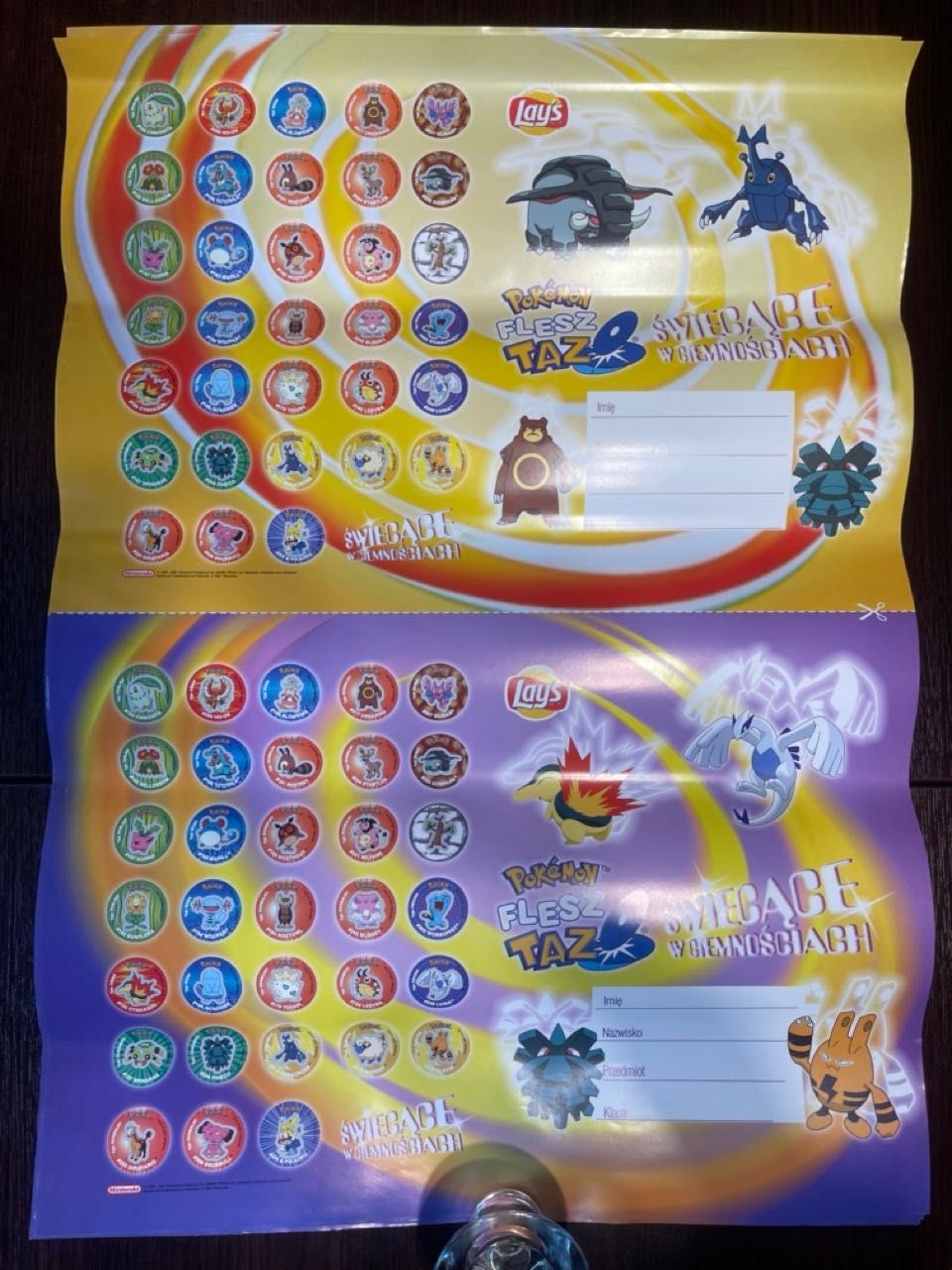 Plakat Pokemon Lays Tazo Flesz z 2001 roku