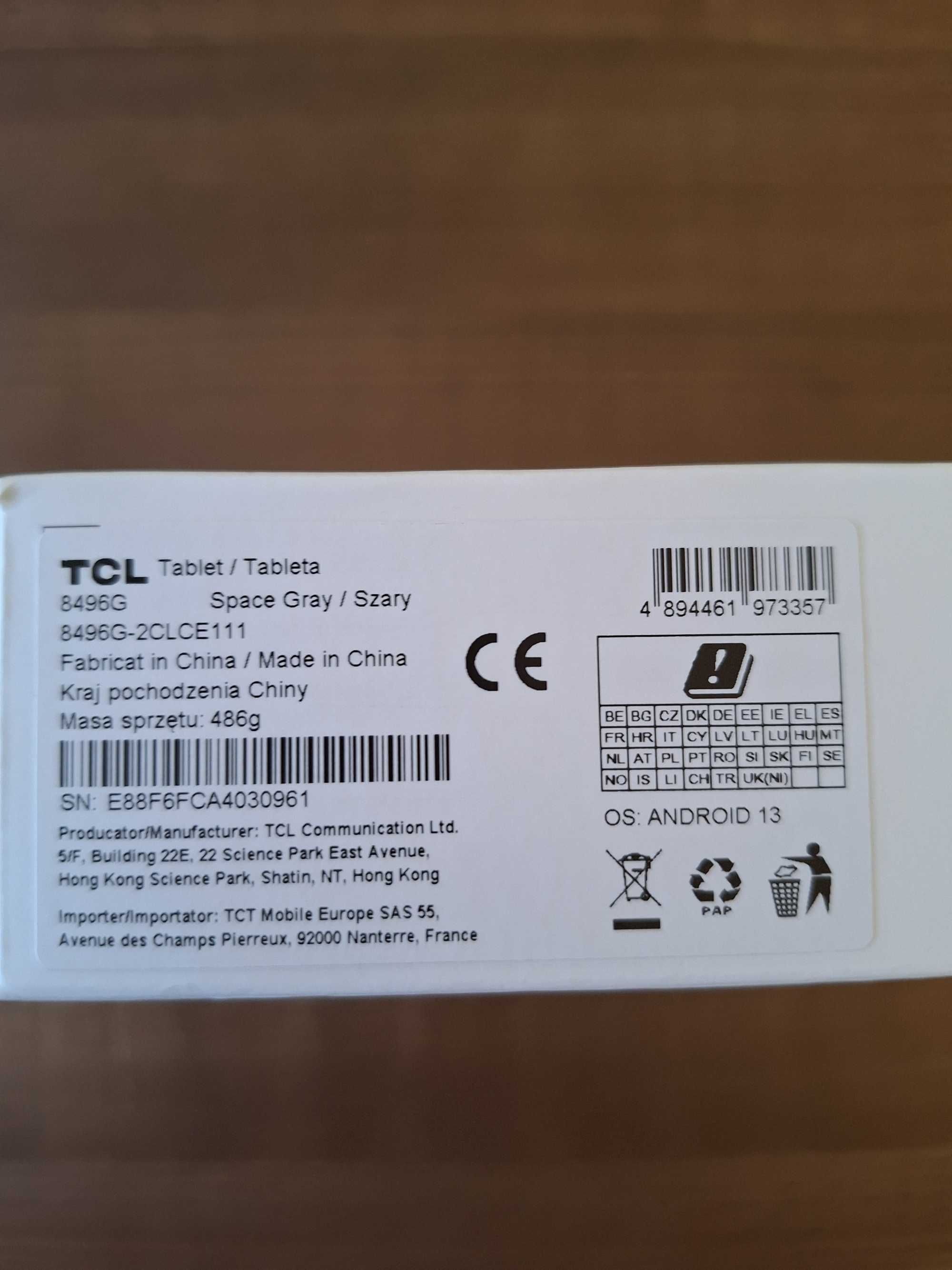 Tablet TCL TAB 10 Gen 2, nowy pudełko oryginalnie zapieczętowane