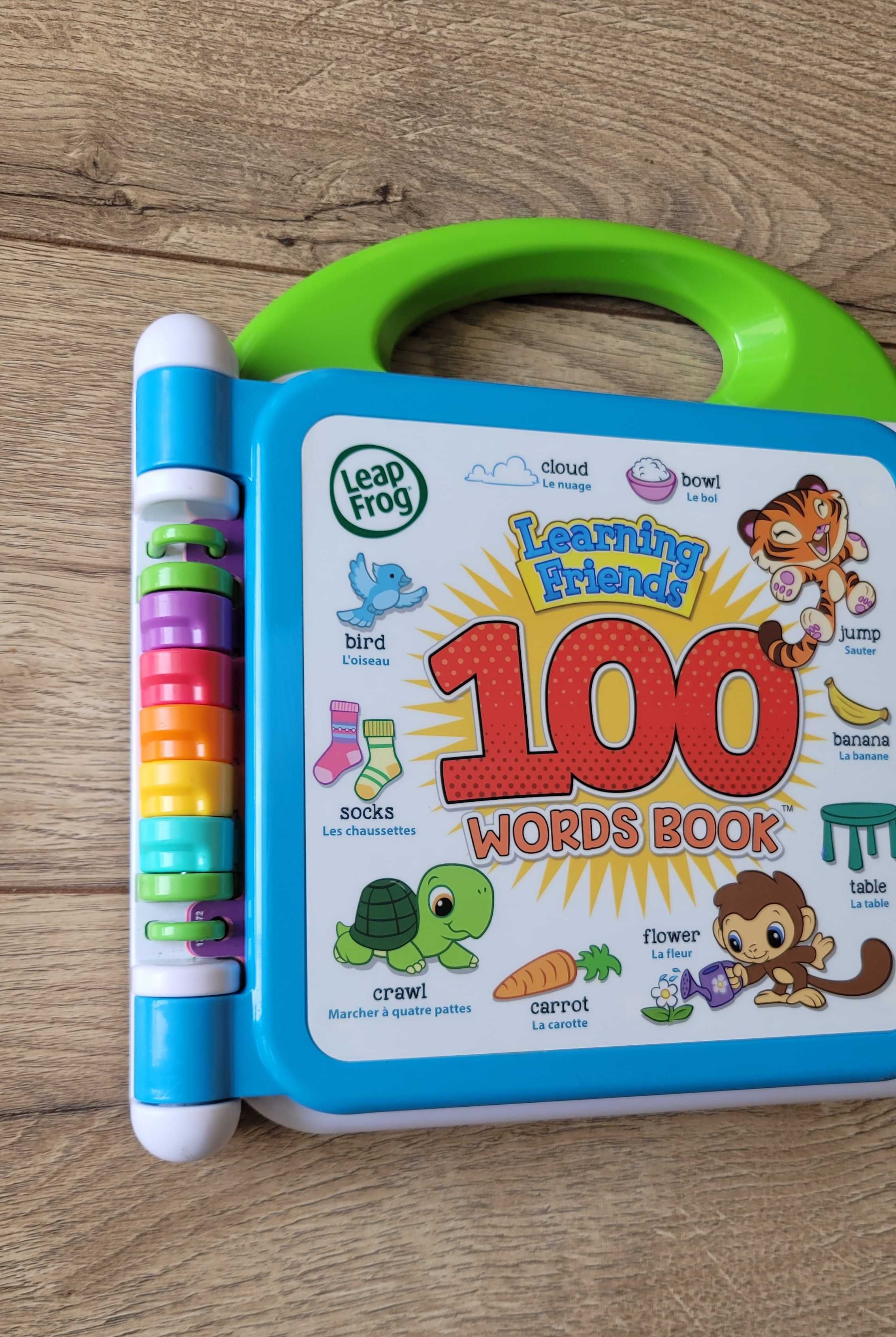 Interaktywna książka 100 words book w języku angielskim i francuskim.
