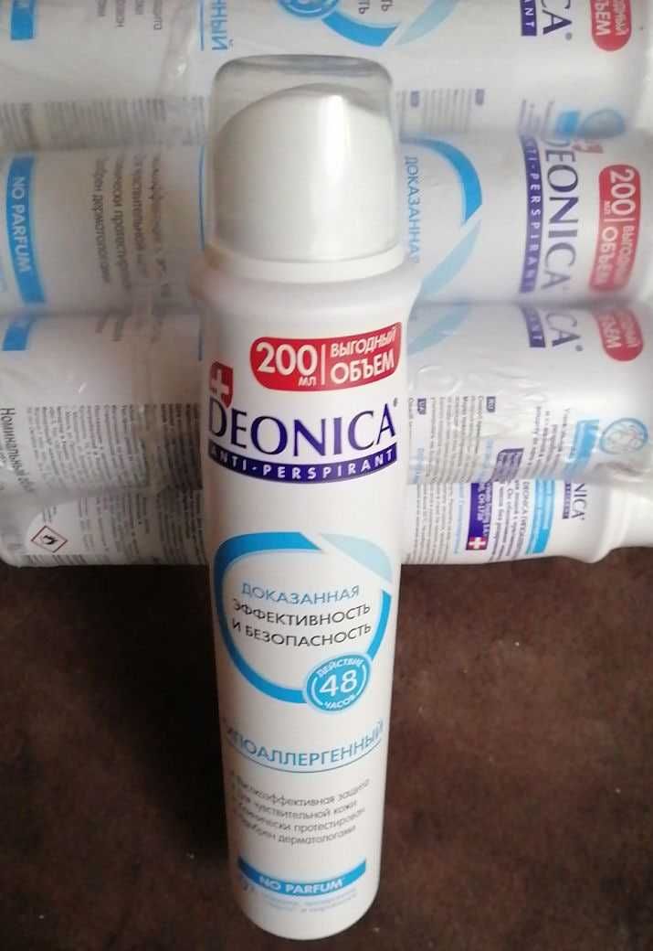 Дезодорант -антиперспирант Deonica 200мл гипоаллергенный до 48 часов.