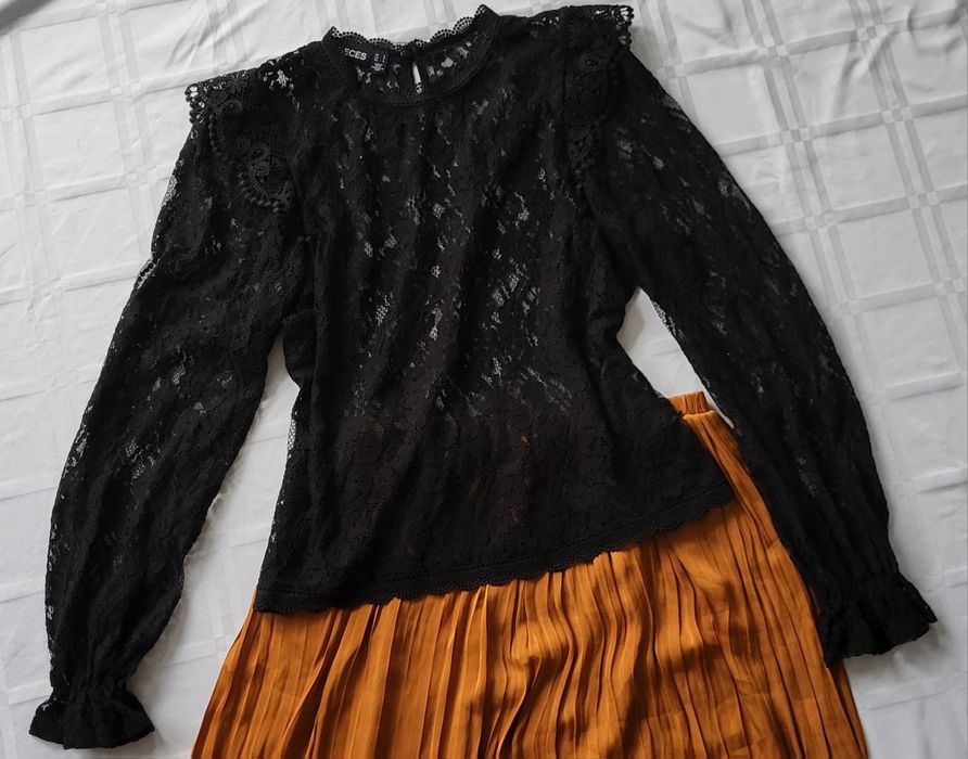Bluzka Damska Koronkowa Pieces r.S/M